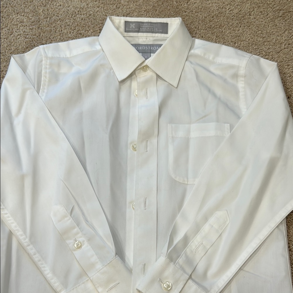 Nordstrom White Dress Shirt Tailored Formal